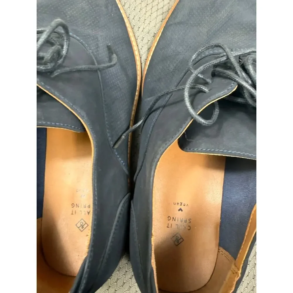 Call It Spring Men's Vegan Fresien Oxford Dress Shoes Size 10.5M Navy Blue